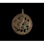 Gilt Horse Harness Pendant with Fantastic Animal