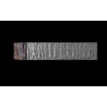 Western Asiatic Cylinder Seal with Worship Scene