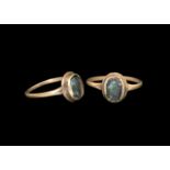 Roman Gold Ring with Green Cabochon