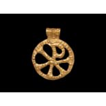 Byzantine Gold Chi-Rho Pendant