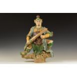 Chinese Very Large Guan Yu Figure with Sword