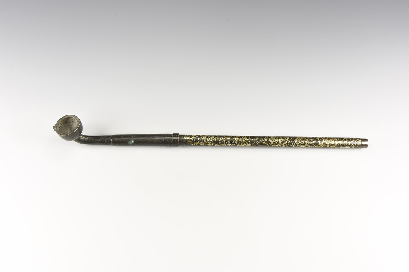 Chinese Gilt Opium Pipe