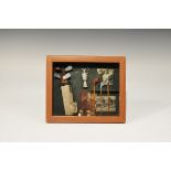 Framed Miniature Golfing Equipment