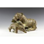 Chinese Lion and Water Buffalo Calf