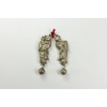 Chinese Figural Pendant Pair