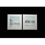 Riverscape Bob Sanders Limited Edition Lithograph Pair