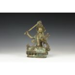 Chinese Seated Manjushri with Sword