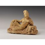 Chinese Reclining Avalokiteshvara Statue