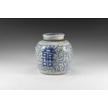 Chinese Qing Blue and White Ginger Jar