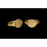 Byzantine Gold Ring with Inscription