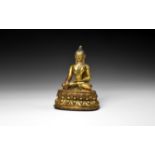 Tibetan Gilt Sakyamuni Buddha Statuette