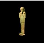 Egyptian Pale Blue Hieroglyphic Shabti