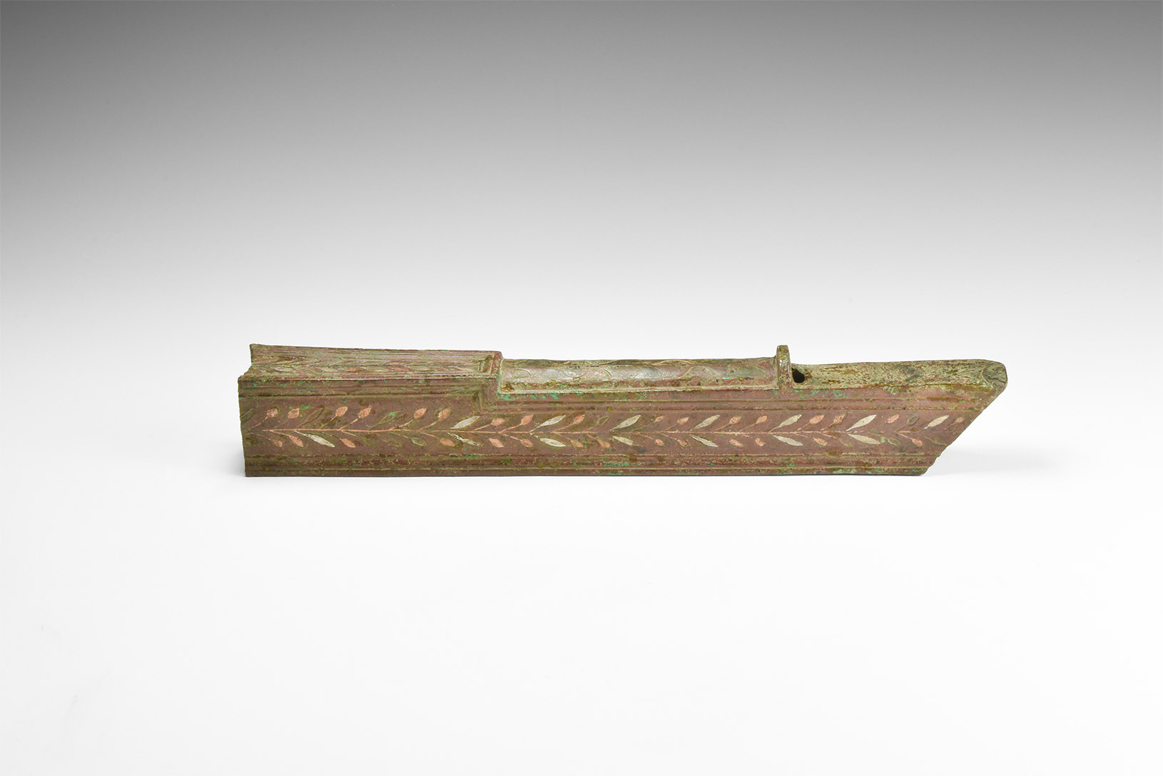 Roman Chariot Mount with Inlaid Laurel Leaf