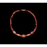 Egyptian Carnelian Bead Necklace