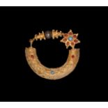 Post Medieval Gold Nose-Ring with Filigree