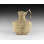 Byzantine Wine Jug with Ribbed Body