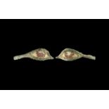 Egyptian Mummy Mask Eye Pair