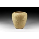 Egyptian Canopic Jar for the Protector God Hapi