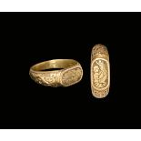 Medieval Gold Iconographic Ring