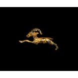 Egyptian Gold Running Gazelle Amulet