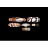 Western Asiatic Polished Banded Agate Beads