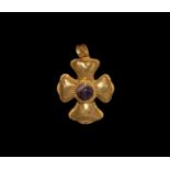 Post Medieval Gold Cross Pendant