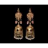 Post Medieval Bokhara Gold Earring Pair
