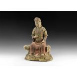 Chinese Large Terracotta Guayin Statue