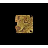 Medieval Heraldic Lion Buckle Plate