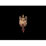 Greek Gold Amphora-Shaped Pendant