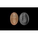 Sassanian Intaglio with Robed Figure