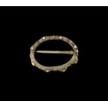 Medieval Turreted Ring Brooch