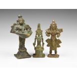 Indian Deity Statuette Group