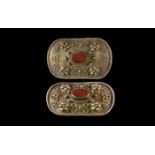 Central Asia Filigree Brooch with Carnelian Intaglio