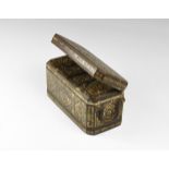 Indian Bidriware Silver Inlaid Spice Casket