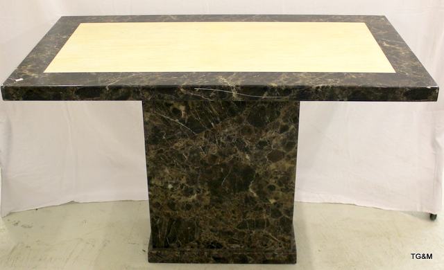 An Italian Marble top serving table 80 x 120 x 70cm