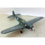 P-40 Warhawk R/C model aero plane with 4 stroke engine and radio gear wing span 140cm