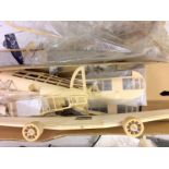 Collection of part built balsa wood model planes
