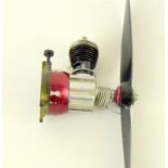 Cox Peewee .20cc model aero engine and propeller