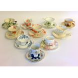 Collection of cabinet cups and saucers to include Royal Albert ,Wedgewood, Meakin ,Burghlyware etc