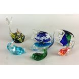 Collection of glass marine paper weights
