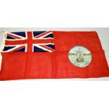 An original British Commonwealth cotton flag of Grenada Red Ensign used from 1903 until 1974.