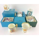 Collection of Commerative cups to include Coalport some boxed