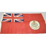 An original British Commonwealth cotton flag of Bahamas Red Ensign 90cms by 45cms. Made by