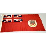 An original British Commonwealth cotton flag of Gibraltar Red Ensign 90cms by 45cms. Made by