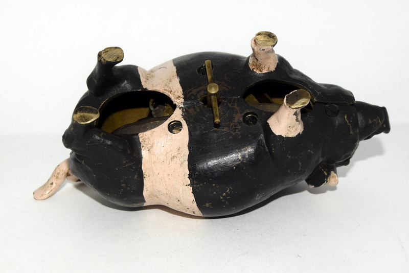 an unusual bronze saddleback pig in the form of a bell - Image 3 of 4