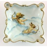 Messien corner dish with cherub decoration