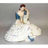 Royal Dux seated figurine ex shop display. After Stephan Dakon