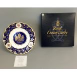 Royal Crown Derby ltd edition dinner plate 253/750 Queen Elizabeth Queen Mother 100 birthday