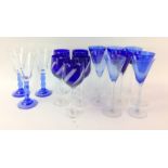 Selection of tall stemmed drinking glasses